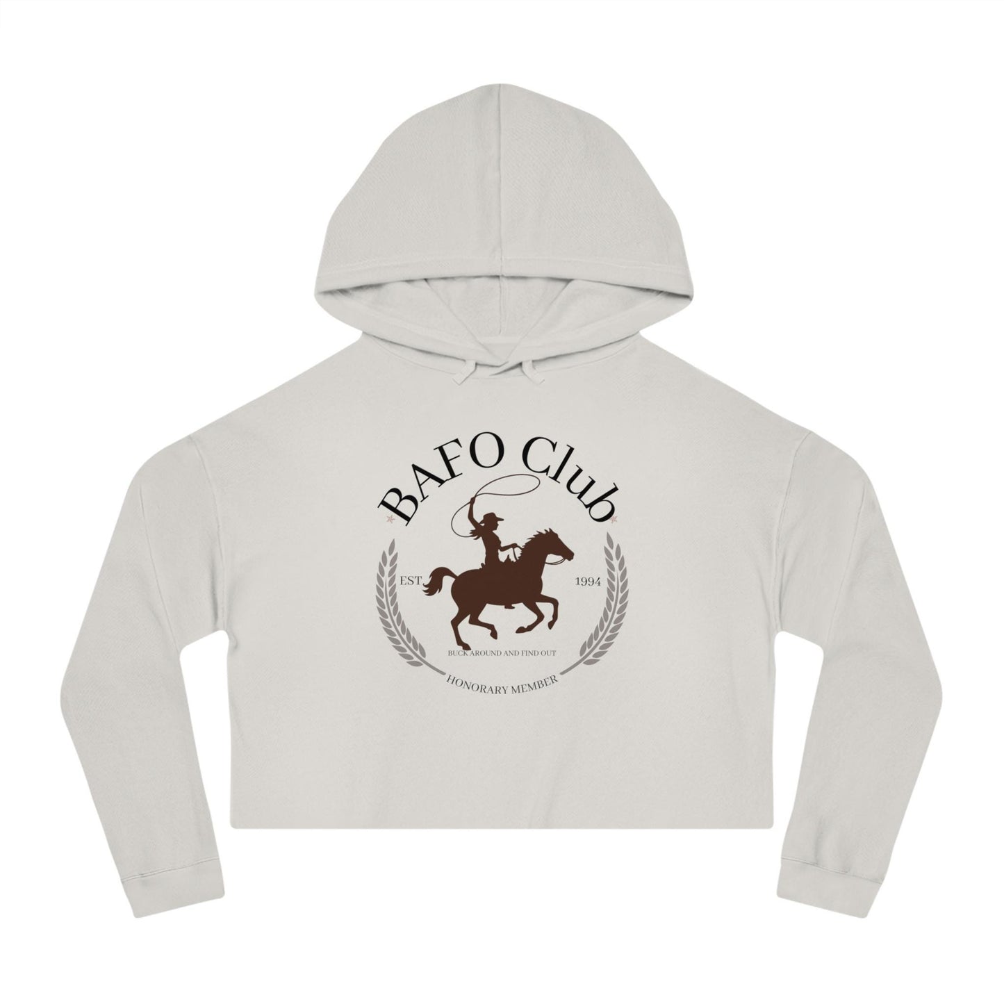 Buck Around and Find Out Equestrian Cropped Hoodie, Funny Horse Riding Sweatshirt, Women's Hoody, Equine Gift, Horse Lover Apparel