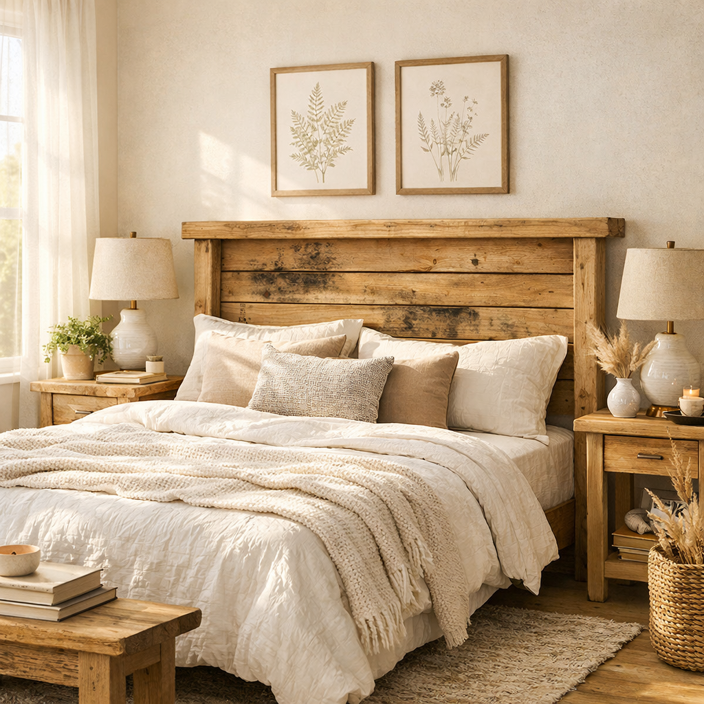 A Rustic Headboard You Can Build (Without Losing Your Mind)