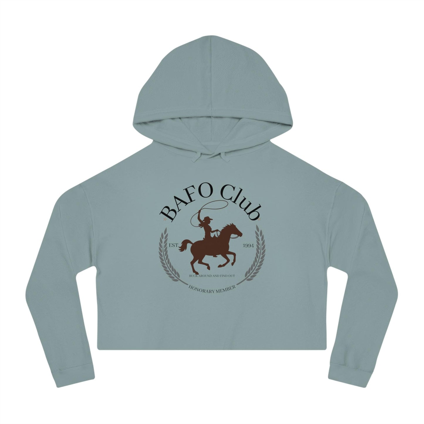 Buck Around and Find Out Equestrian Cropped Hoodie, Funny Horse Riding Sweatshirt, Women's Hoody, Equine Gift, Horse Lover Apparel