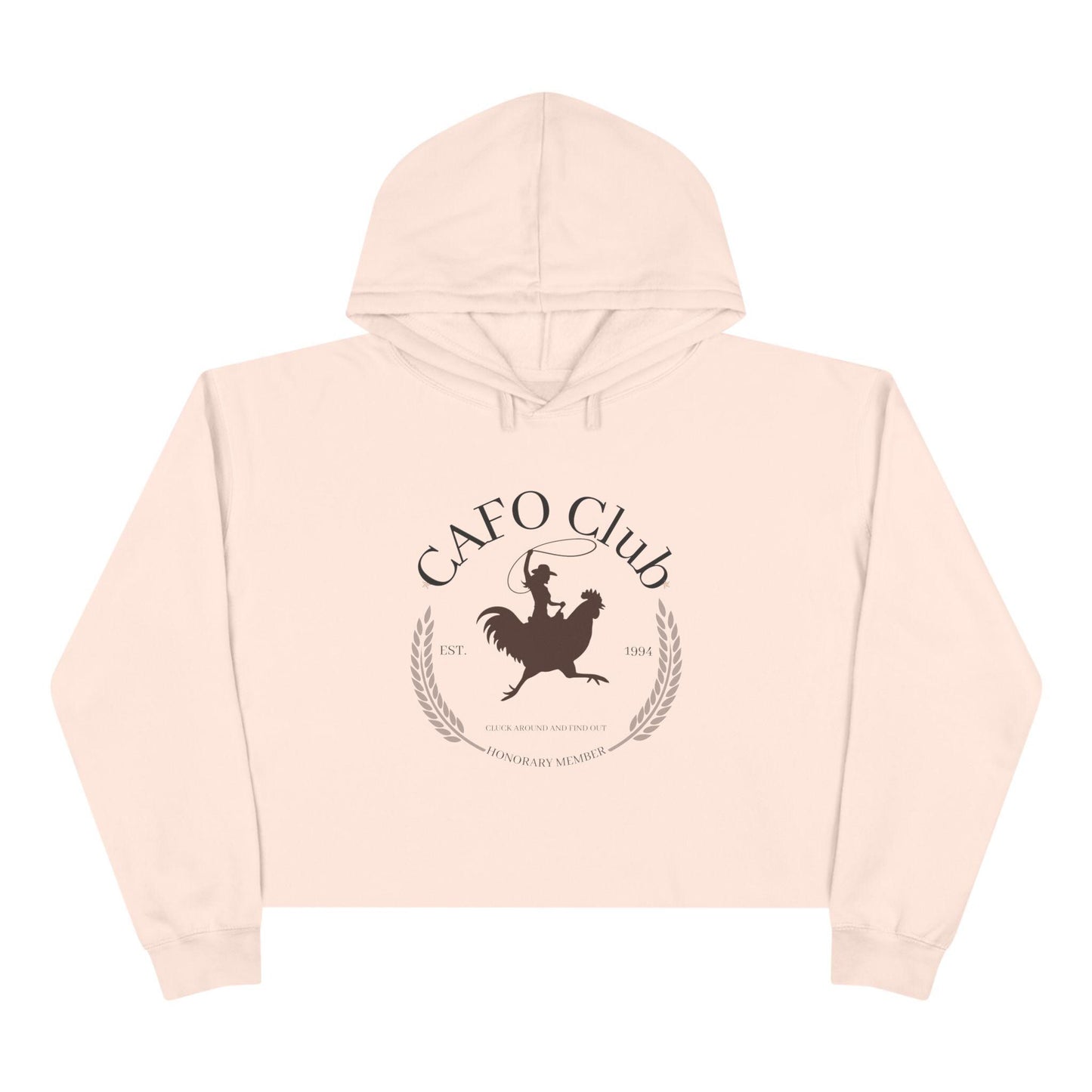 Cluck Around and Find Out Crop Hoodie, Chicken Graphic Sweatshirt, Funny Club Pullover, Hen Lover Hoodie, Animal Quote Jumper, Poultry