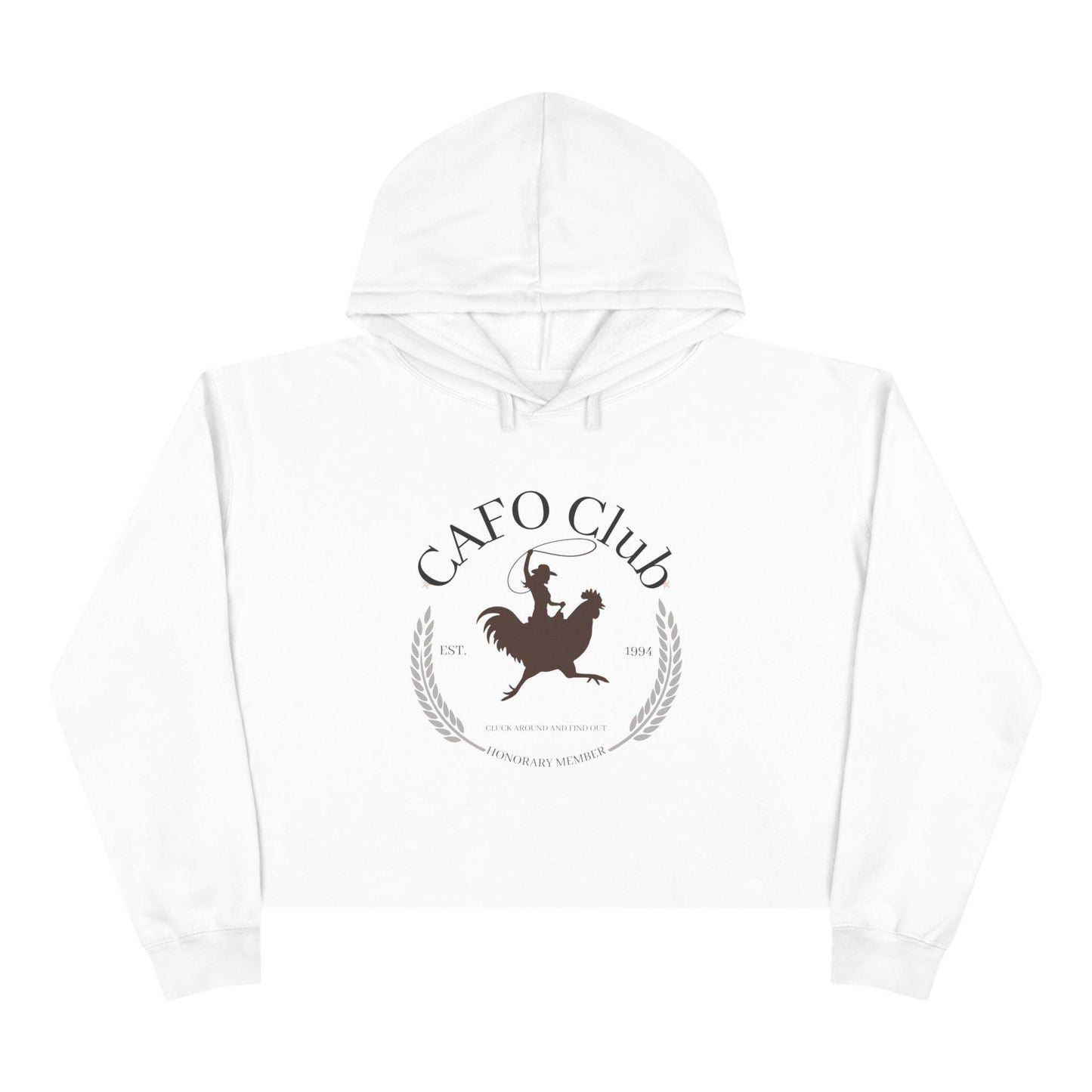 Cluck Around and Find Out Crop Hoodie, Chicken Graphic Sweatshirt, Funny Club Pullover, Hen Lover Hoodie, Animal Quote Jumper, Poultry