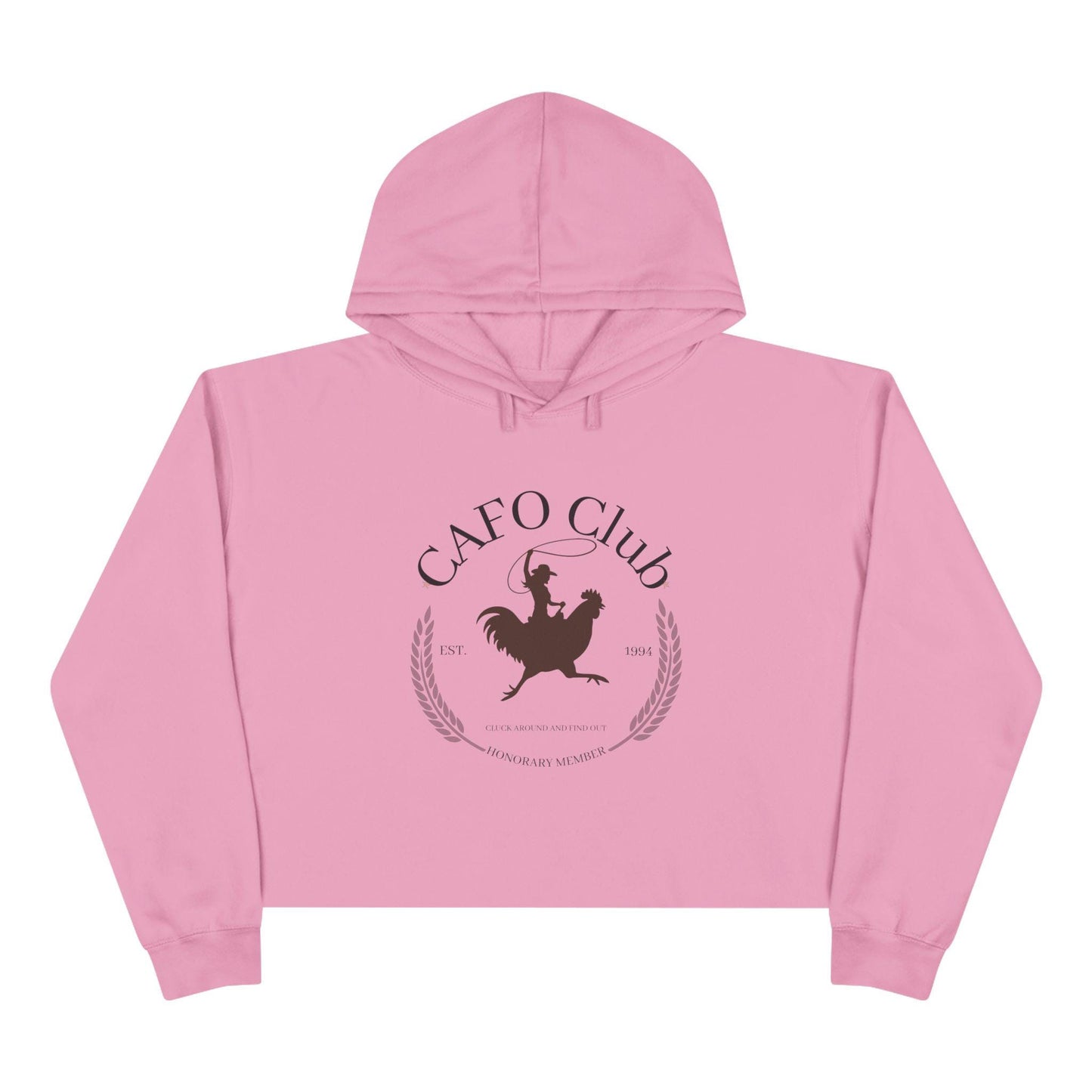 Cluck Around and Find Out Crop Hoodie, Chicken Graphic Sweatshirt, Funny Club Pullover, Hen Lover Hoodie, Animal Quote Jumper, Poultry