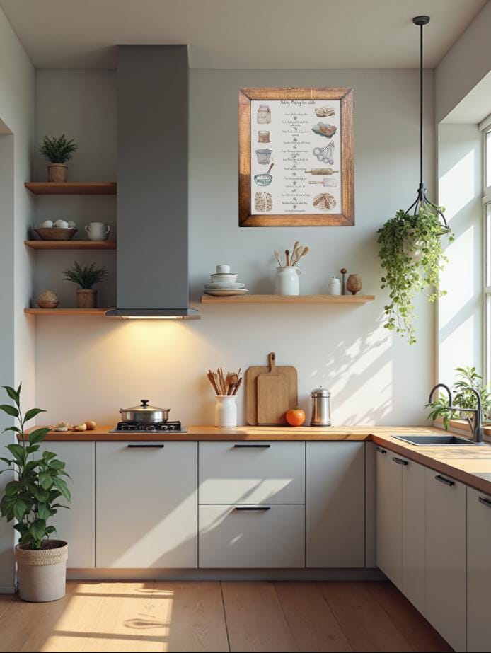 Watercolor Baking Poster: Dough Knowledge, Kitchen Wall Art (Digital Download)