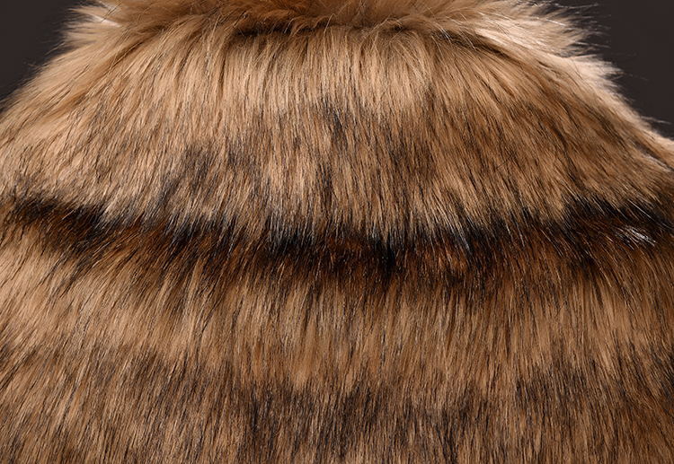 Women's Simple Warm Brown Fur Shawl