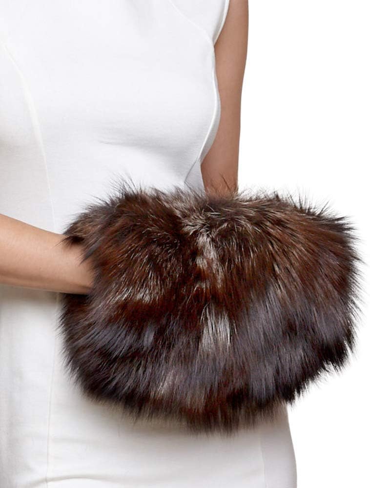 frr Dusk Fox Fur Purse/Hand Muff