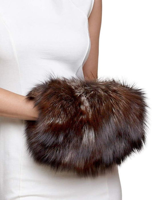 frr Dusk Fox Fur Purse/Hand Muff