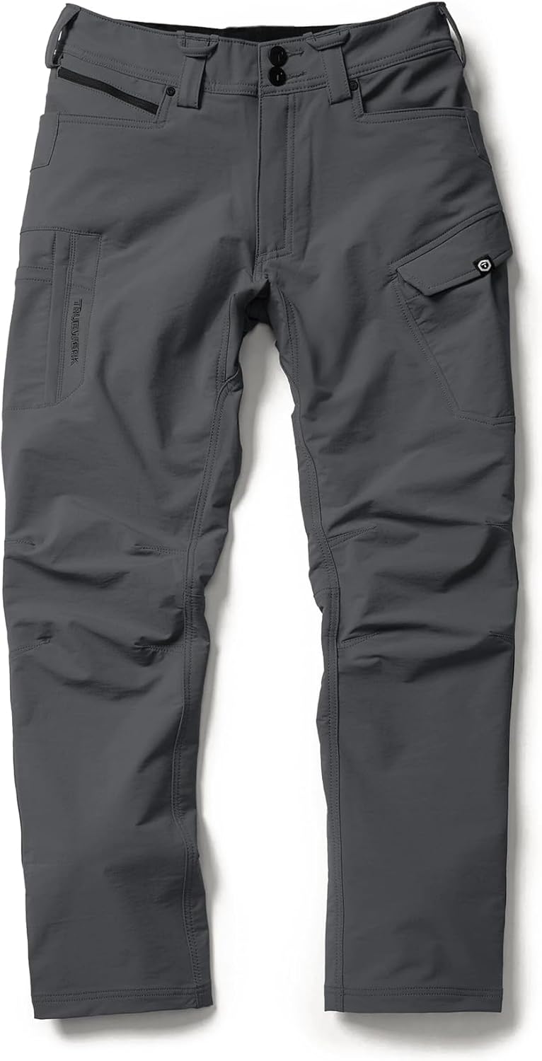 TRUEWERK Men's Work Pants - T2 WerkPant Technical Workwear, Water Resistant, Lightweight, Multi-Pocket with 4-Way Stretch
