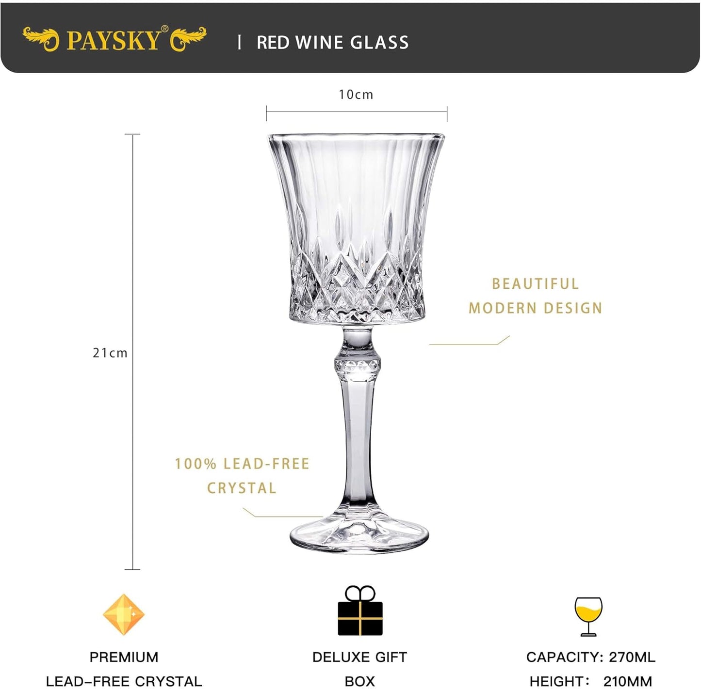 Wine Glasses Set of 2, Large Red Wine or White Wine Glass Gifts for Valentine's Day, Anniversary, Birthday -10 OZ…