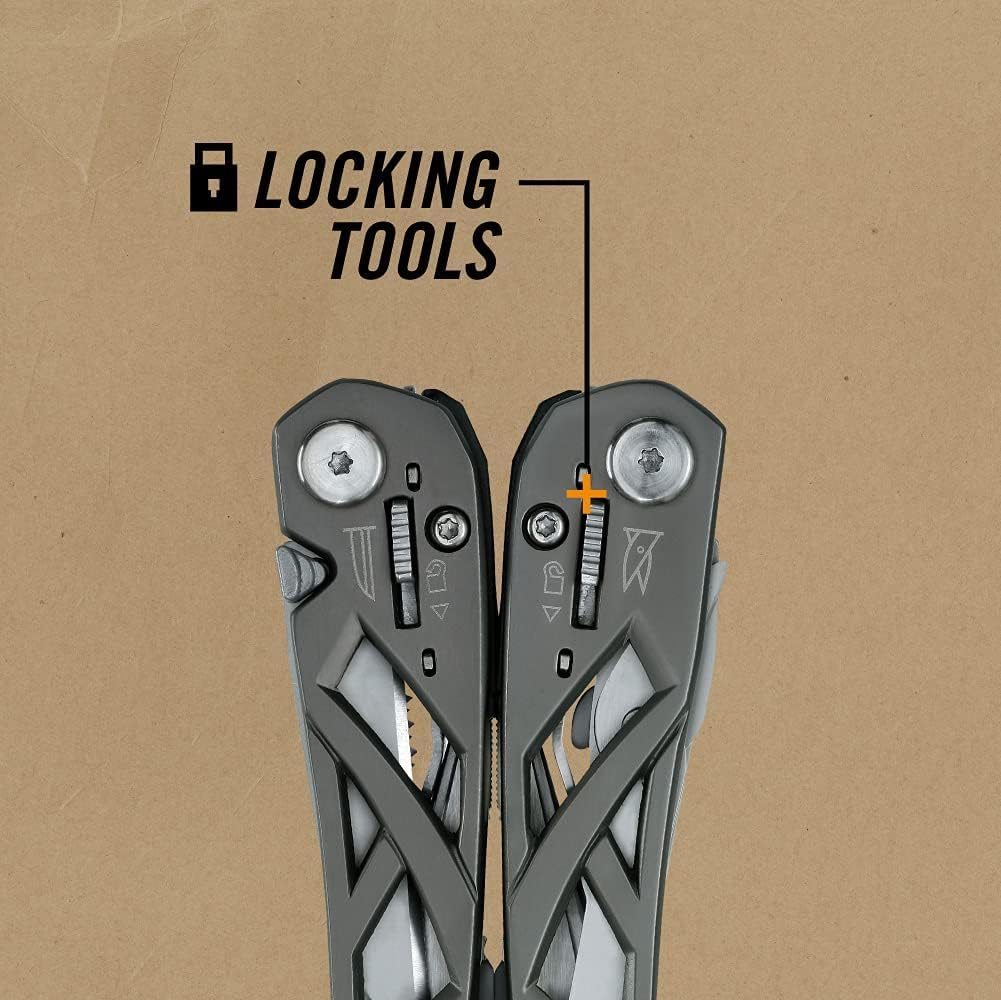 Gerber Gear Suspension-NXT 15-in-1 EDC Multi tool with Pocket Knife, Needle Nose Pliers and Wire Stripper Tools, Gifts for Men, Survival and Camping Gear, Stainless Steel