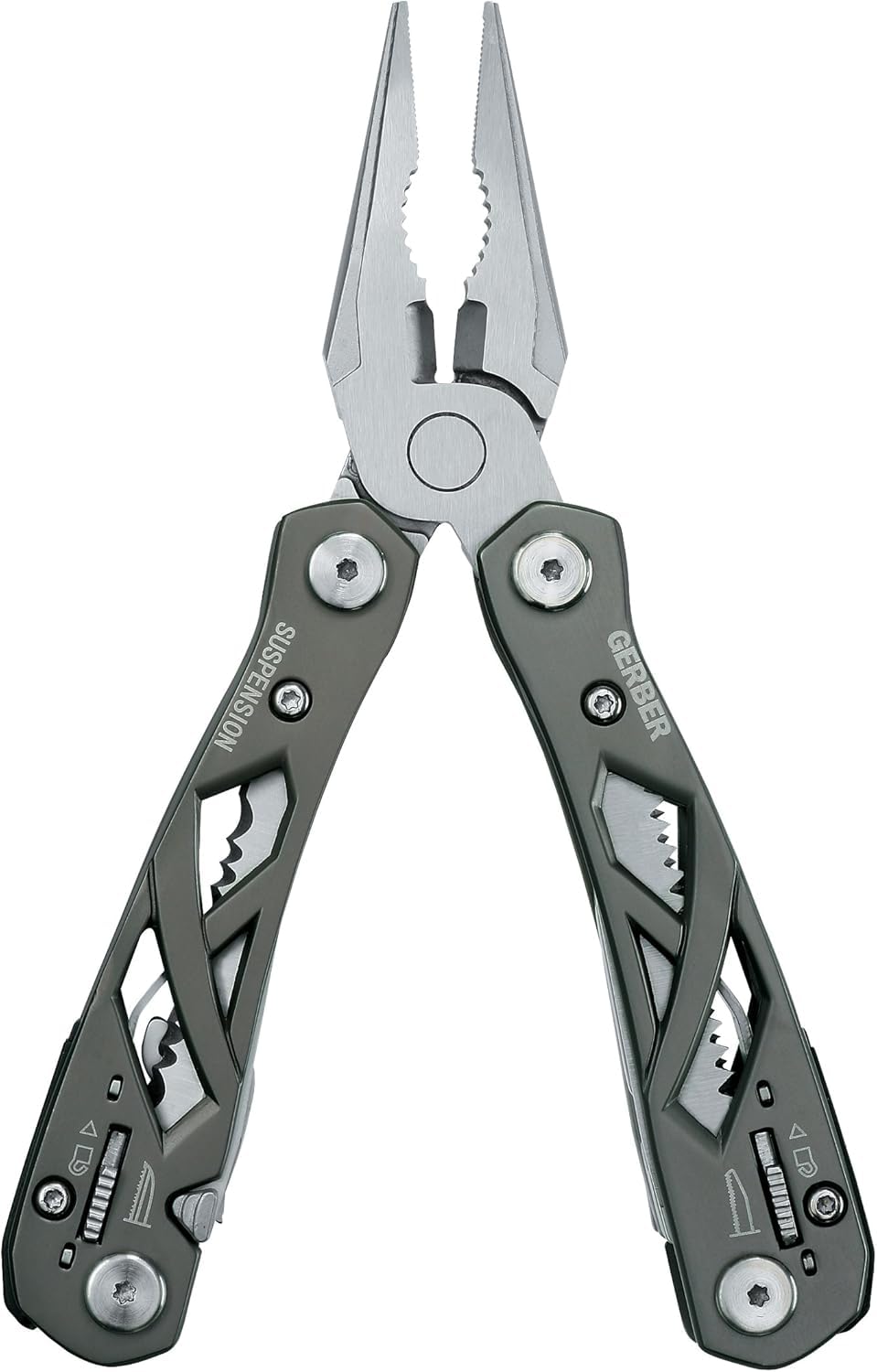 Gerber Gear Suspension-NXT 15-in-1 EDC Multi tool with Pocket Knife, Needle Nose Pliers and Wire Stripper Tools, Gifts for Men, Survival and Camping Gear, Stainless Steel