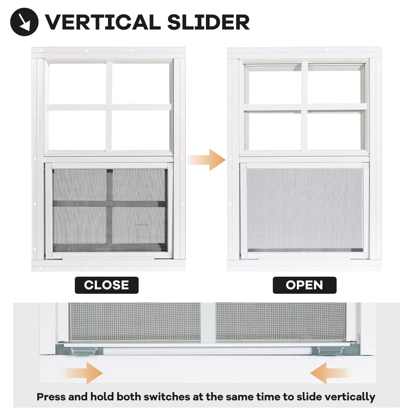 Shed Windows 2 Pack, Chicken Coop Windows 24" x 36" with Tempered Glass and Fiberglass Screen, Flush Mounted Small Window for Shed, Barns, Playhouse, Household, Garage (Black)