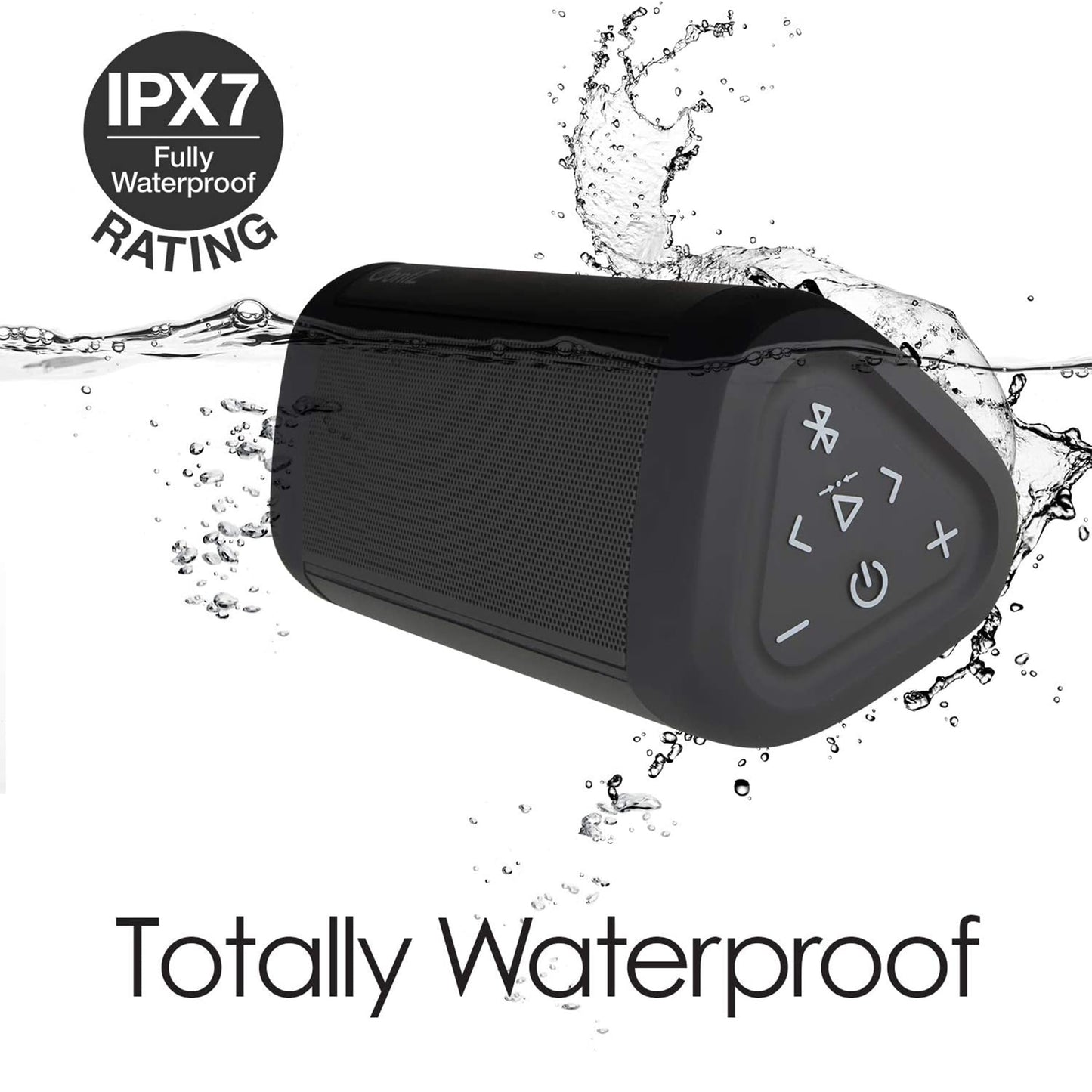 OontZ Ultra Dual Portable Bluetooth Speaker 5.0 2-Pack – IPX7 Waterproof, 14W Enhanced Sound, 20-Hr Battery, 100ft Range, Deep Bass & Clear Audio, Durable for Shower, Pool, or Beach (Black)