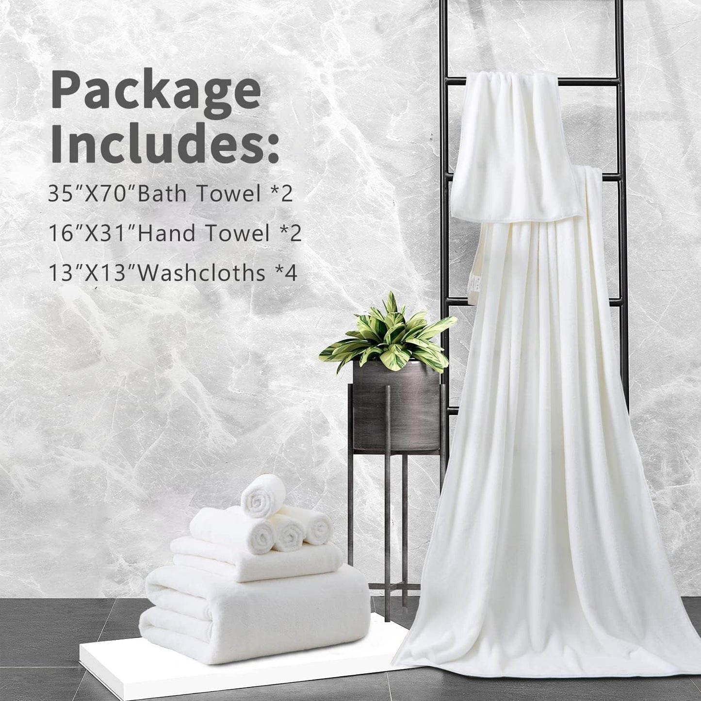 Extra Large Bath Sheet 4 Piece (35"x70")-Ultra Soft Oversized Bath Towel,Bath Sheet Towel Set for Bathroom Hotel,Highly Absorbent Quick Dry Shower Towel Set for Adults,Bath Towel Dark Grey