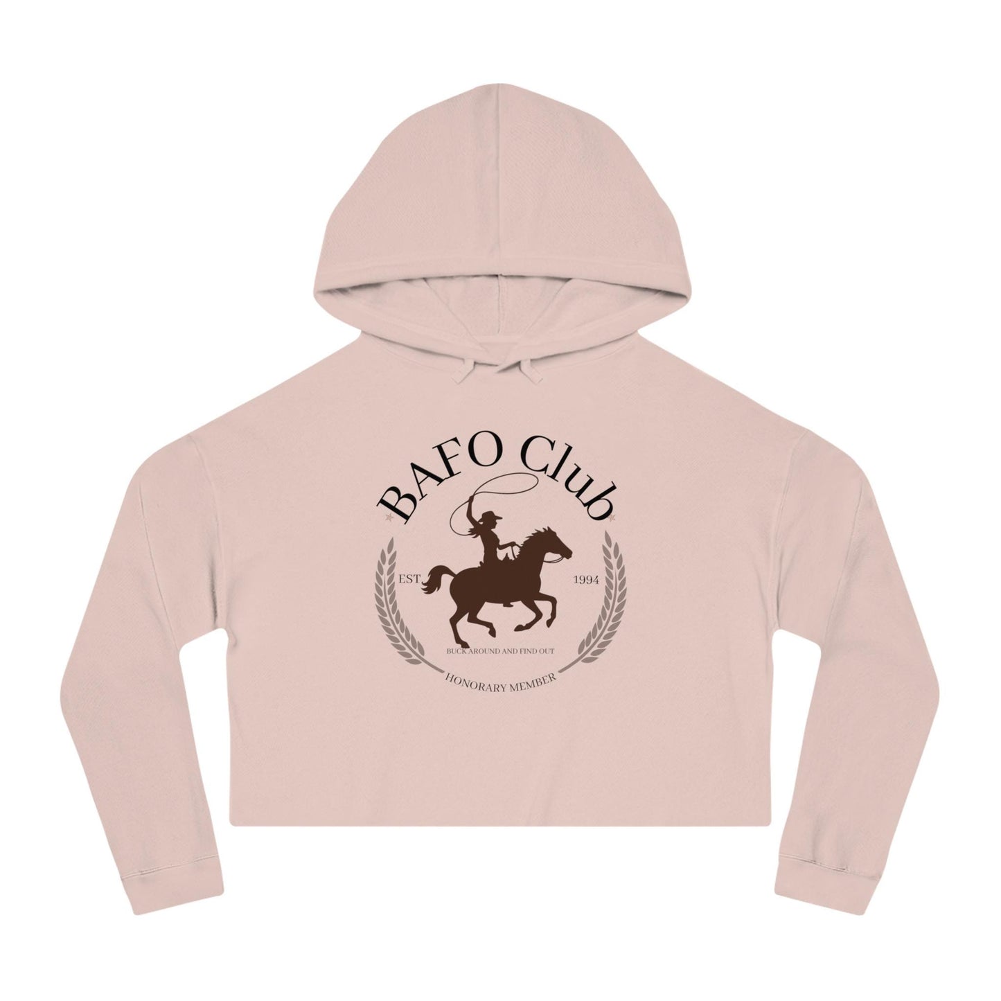 Buck Around and Find Out Equestrian Cropped Hoodie, Funny Horse Riding Sweatshirt, Women's Hoody, Equine Gift, Horse Lover Apparel
