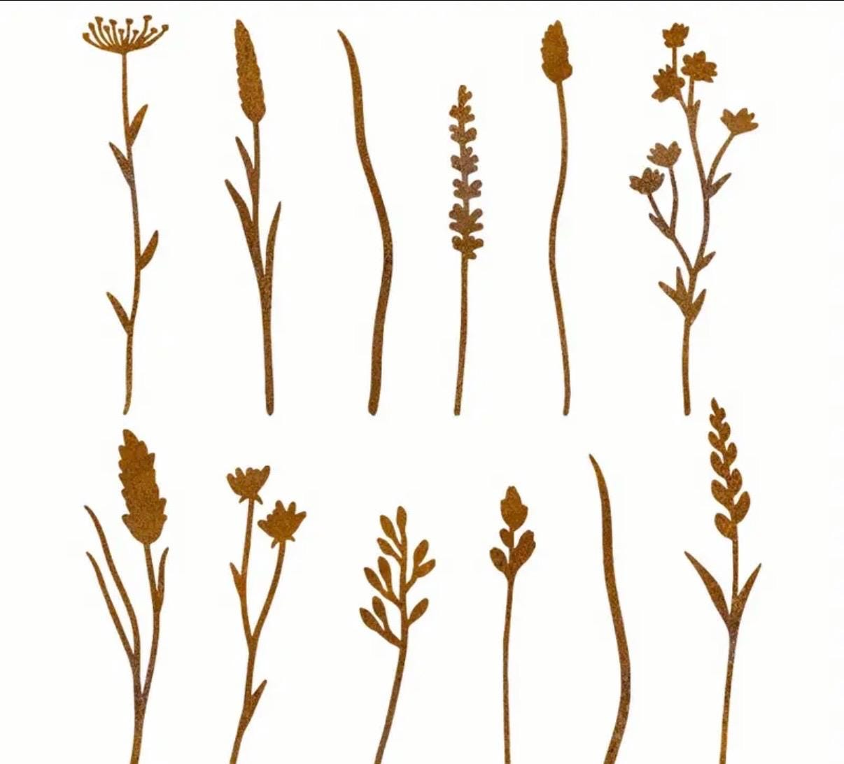 Personalized Metal Flower Bouquet: Engraved Rustic Floral Decor