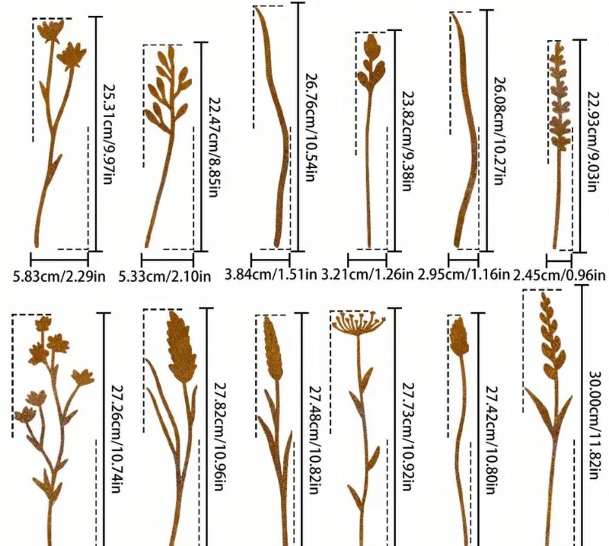 Personalized Metal Flower Bouquet: Engraved Rustic Floral Decor