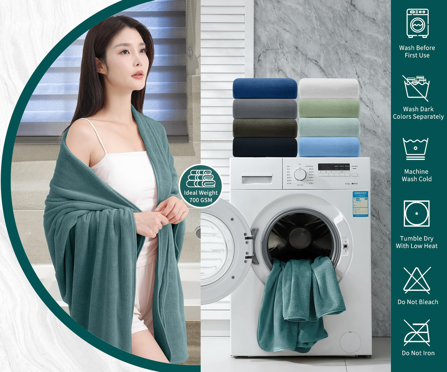 Extra Large Bath Sheet 4 Piece (35"x70")-Ultra Soft Oversized Bath Towel,Bath Sheet Towel Set for Bathroom Hotel,Highly Absorbent Quick Dry Shower Towel Set for Adults,Bath Towel Dark Grey