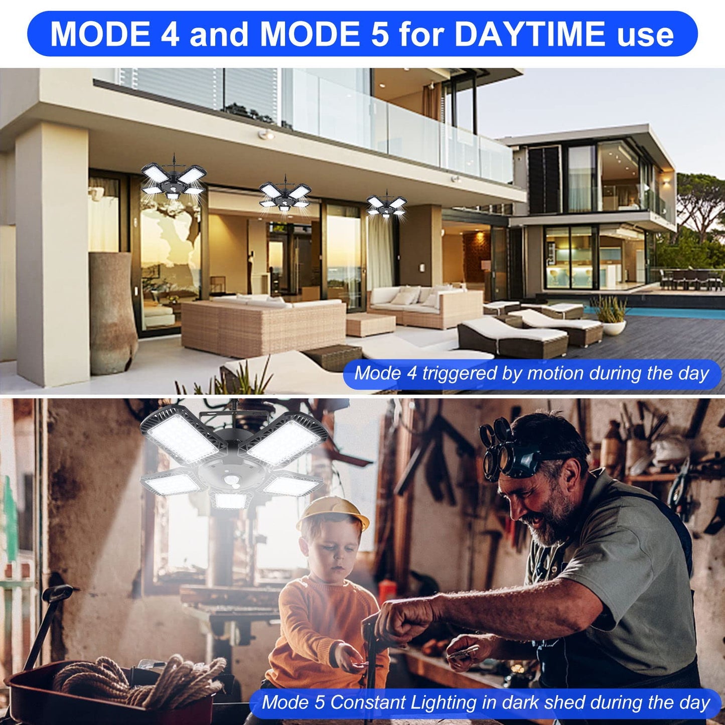 Solar Chandelier Lights Indoor Outdoor, Solar Pendant Lights for Shed Gazebo Yard Patio Balcony Barn Garage