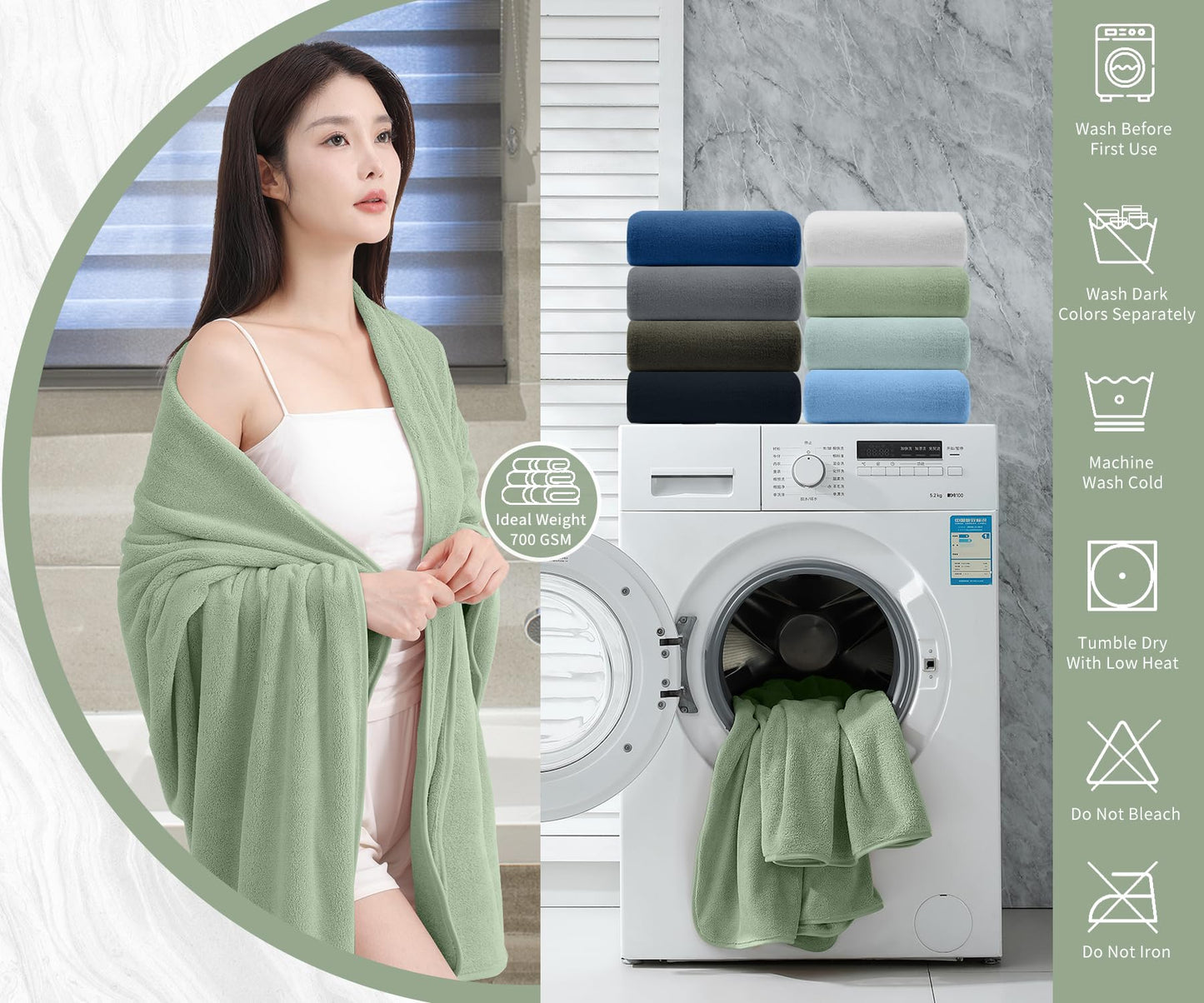 Extra Large Bath Sheet 4 Piece (35"x70")-Ultra Soft Oversized Bath Towel,Bath Sheet Towel Set for Bathroom Hotel,Highly Absorbent Quick Dry Shower Towel Set for Adults,Bath Towel Dark Grey