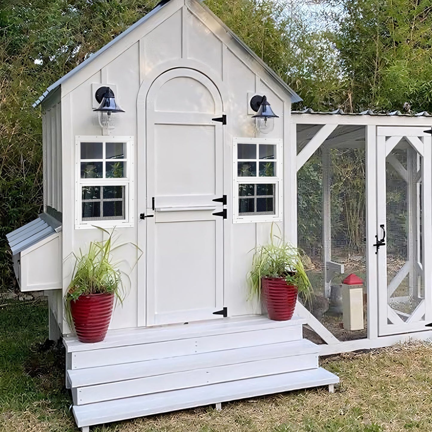 Shed Windows 2 Pack, Chicken Coop Windows 24" x 36" with Tempered Glass and Fiberglass Screen, Flush Mounted Small Window for Shed, Barns, Playhouse, Household, Garage (Black)