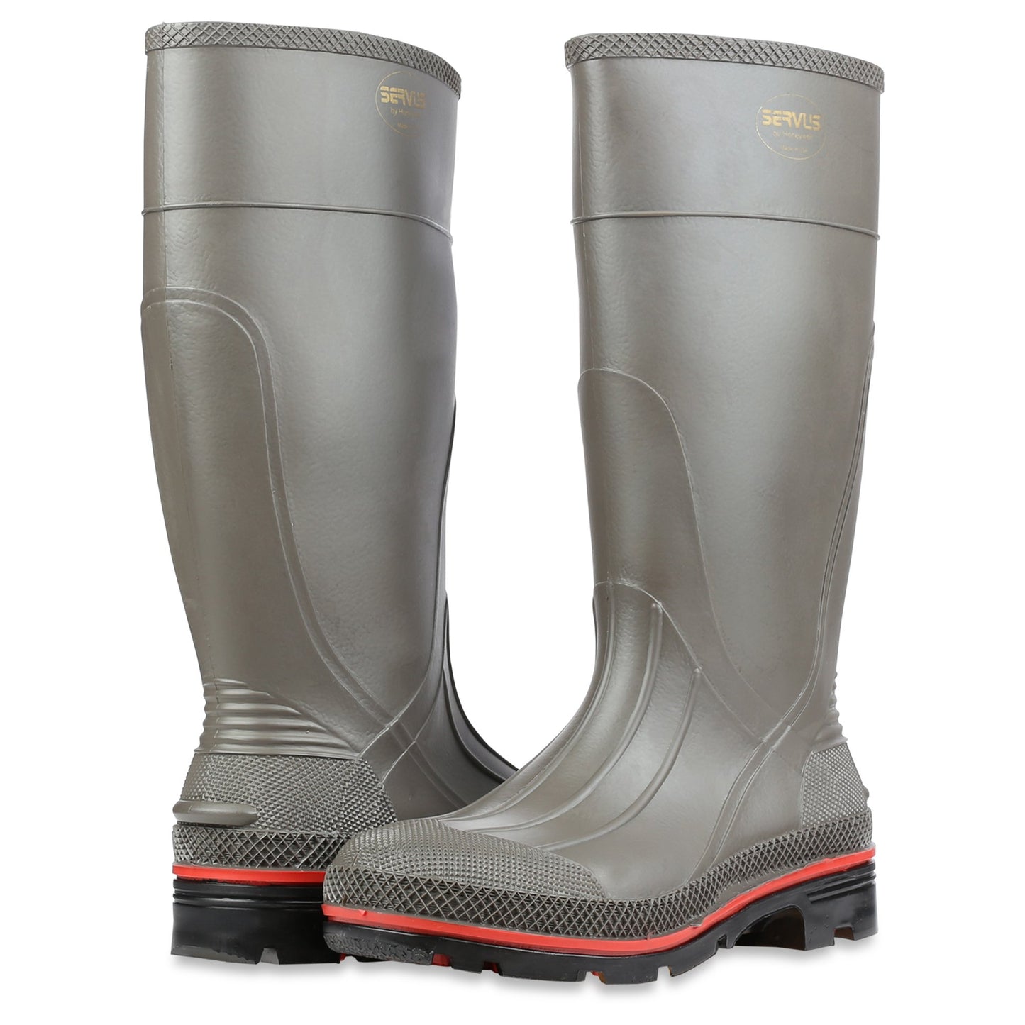 Servus MAX 15" PVC Chemical-Resistant Soft Toe Women's Work Boots, Navy, Red & Black (75126)