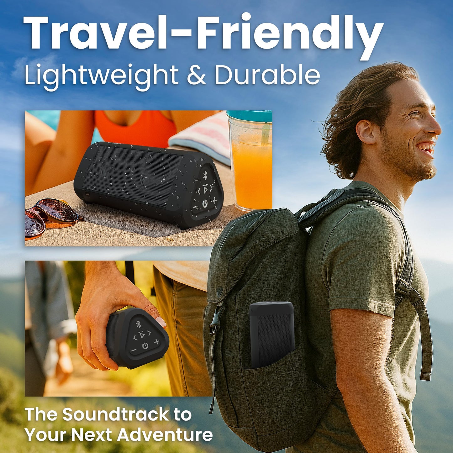 OontZ Ultra Dual Portable Bluetooth Speaker 5.0 2-Pack – IPX7 Waterproof, 14W Enhanced Sound, 20-Hr Battery, 100ft Range, Deep Bass & Clear Audio, Durable for Shower, Pool, or Beach (Black)