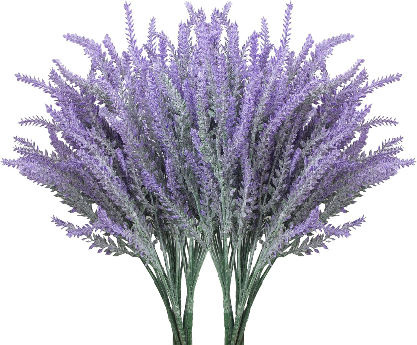 10 Bundles Fake Flowers Artificial Lavender Faux Plastic Plants Purple Flowers for Home Decor Wedding Kitchen Garden Patio Porch Window Box Office Table Centerpieces Indoor Outdoor Decorations