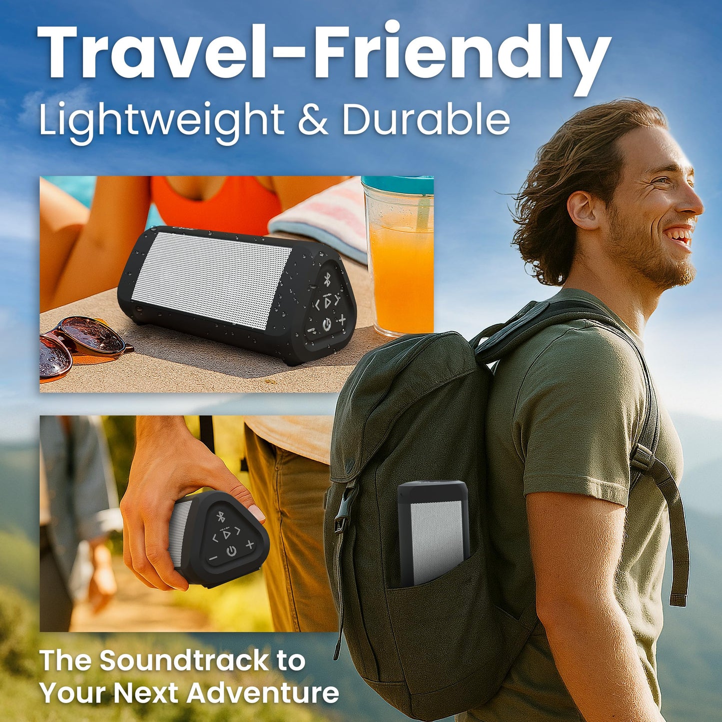 OontZ Ultra Dual Portable Bluetooth Speaker 5.0 2-Pack – IPX7 Waterproof, 14W Enhanced Sound, 20-Hr Battery, 100ft Range, Deep Bass & Clear Audio, Durable for Shower, Pool, or Beach (Black)