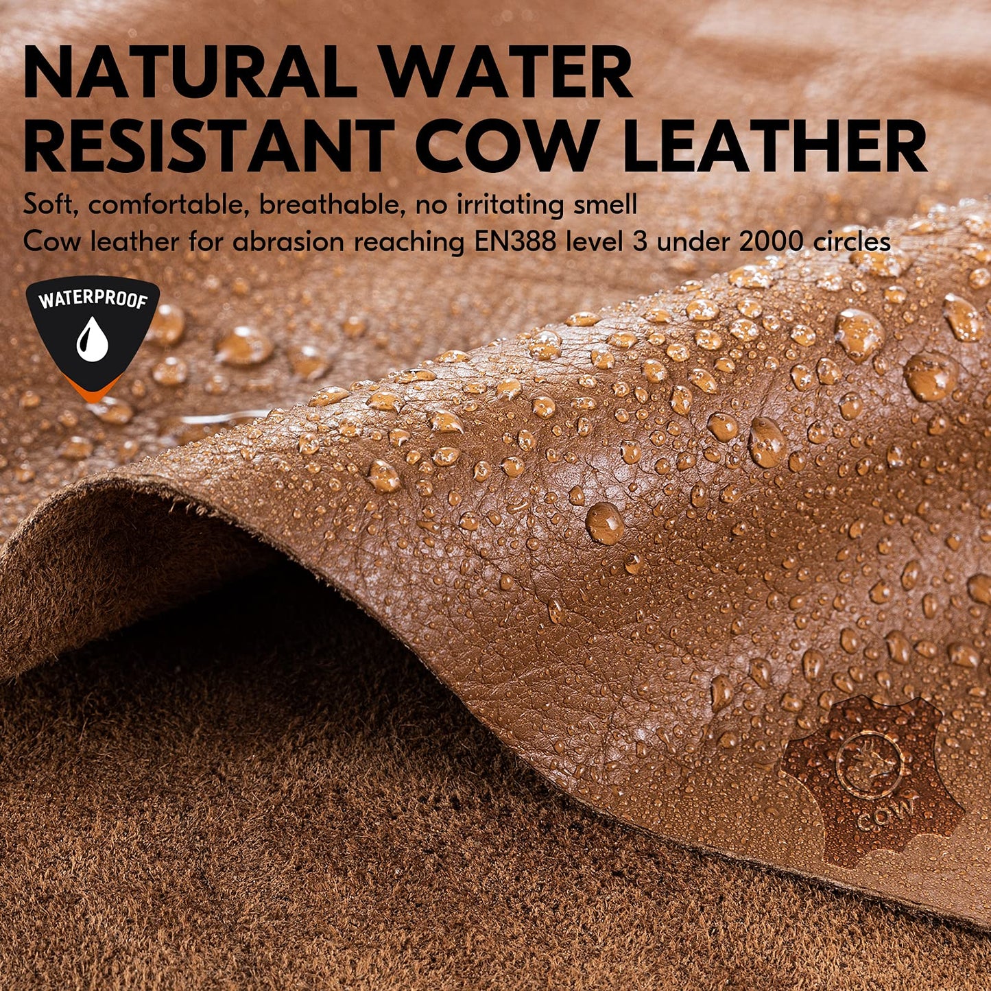 Vgo... 1 Pair -20℃/-4°F COLDPROOF,Winter Work Leather Gloves,Impact Gloves,Anti-Vibration,Water Resistant(CA7722FW)