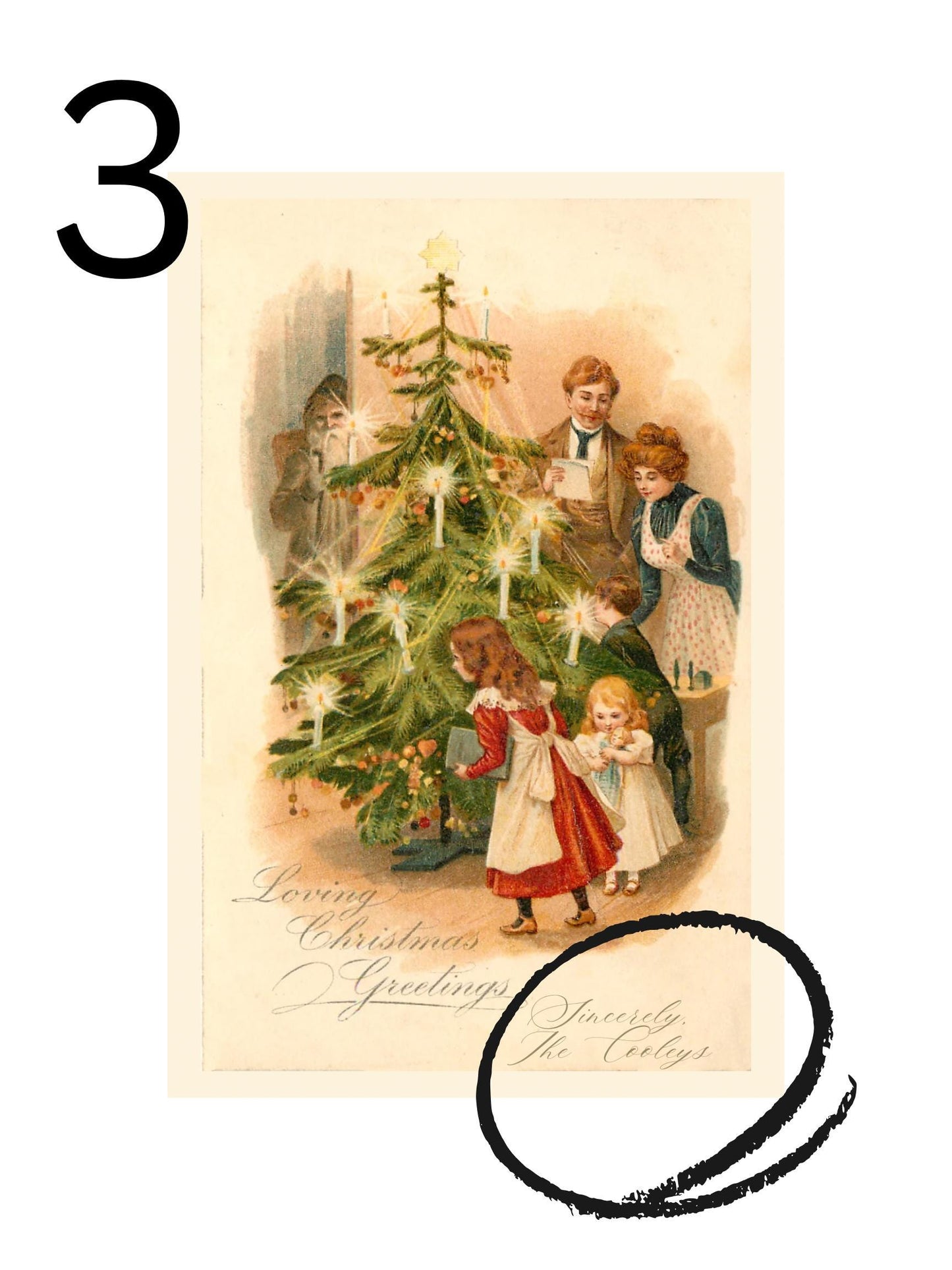 Personalized Vintage Christmas Cards, Retro Holiday Greetings (Digital Download)