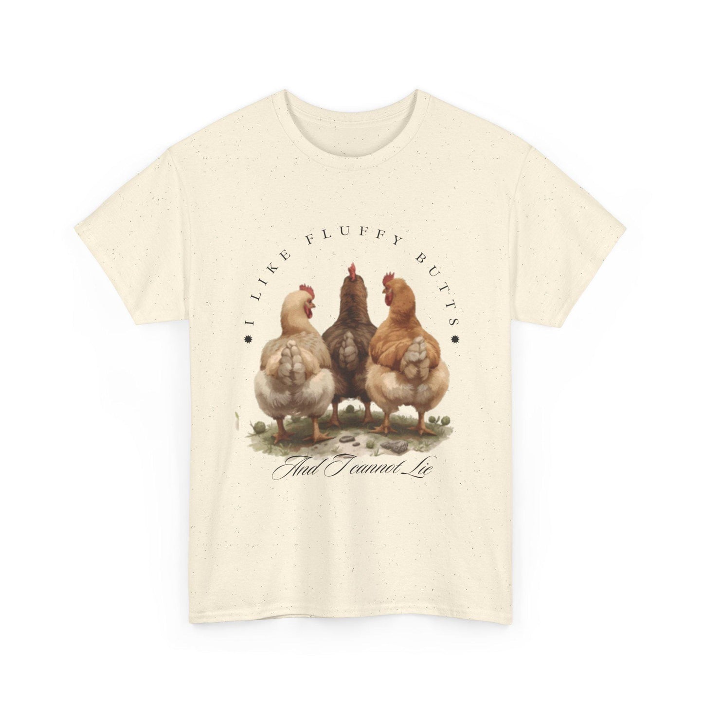 Funny Chicken Graphic Women's Tee, Fluffy Butts Quote Shirt, Chicken Lover Gift, Comfy Graphic T-Shirt, Animal Lover Top, Unisex Cotton Tee