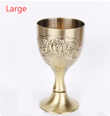 European Style Old Wine Glass, Alloy Antique Wine Set, Goblet, White Wine Glass