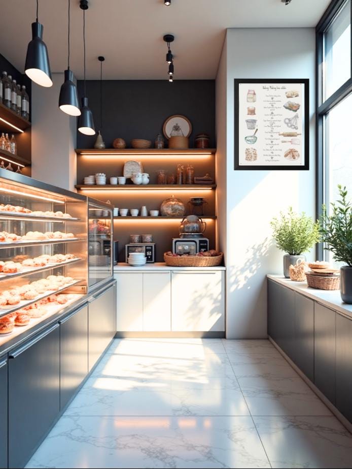 Watercolor Baking Poster: Dough Knowledge, Kitchen Wall Art (Digital Download)