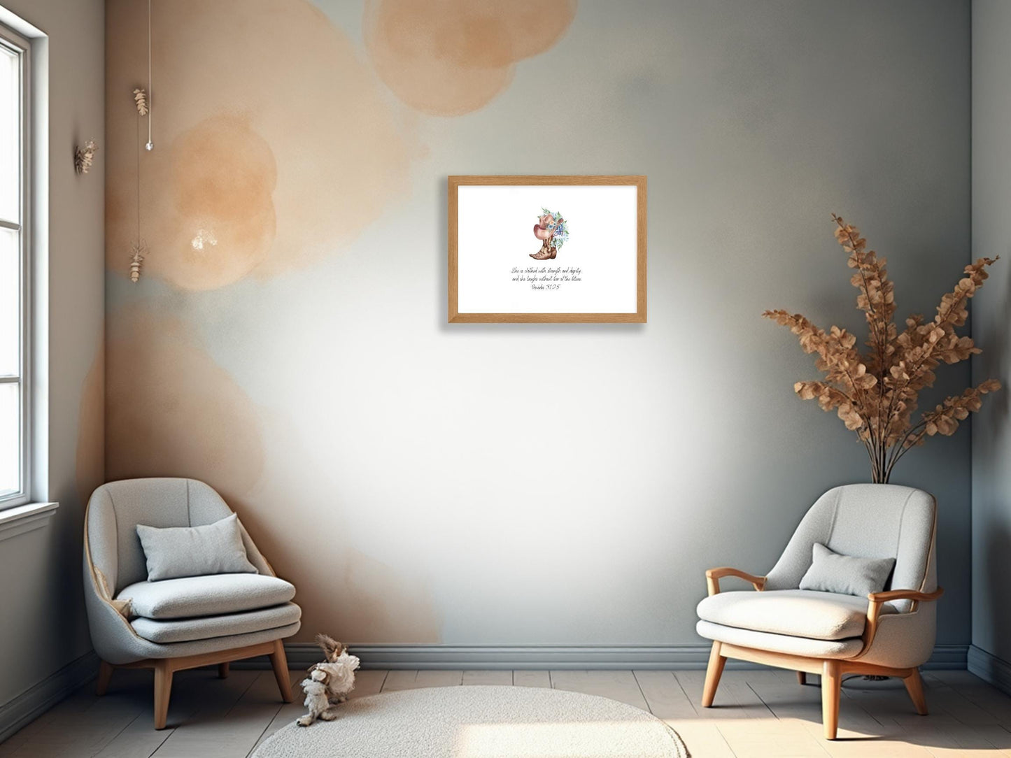 Personalized Western Nursery Art, Cowgirl Boot Print (Digital Download)