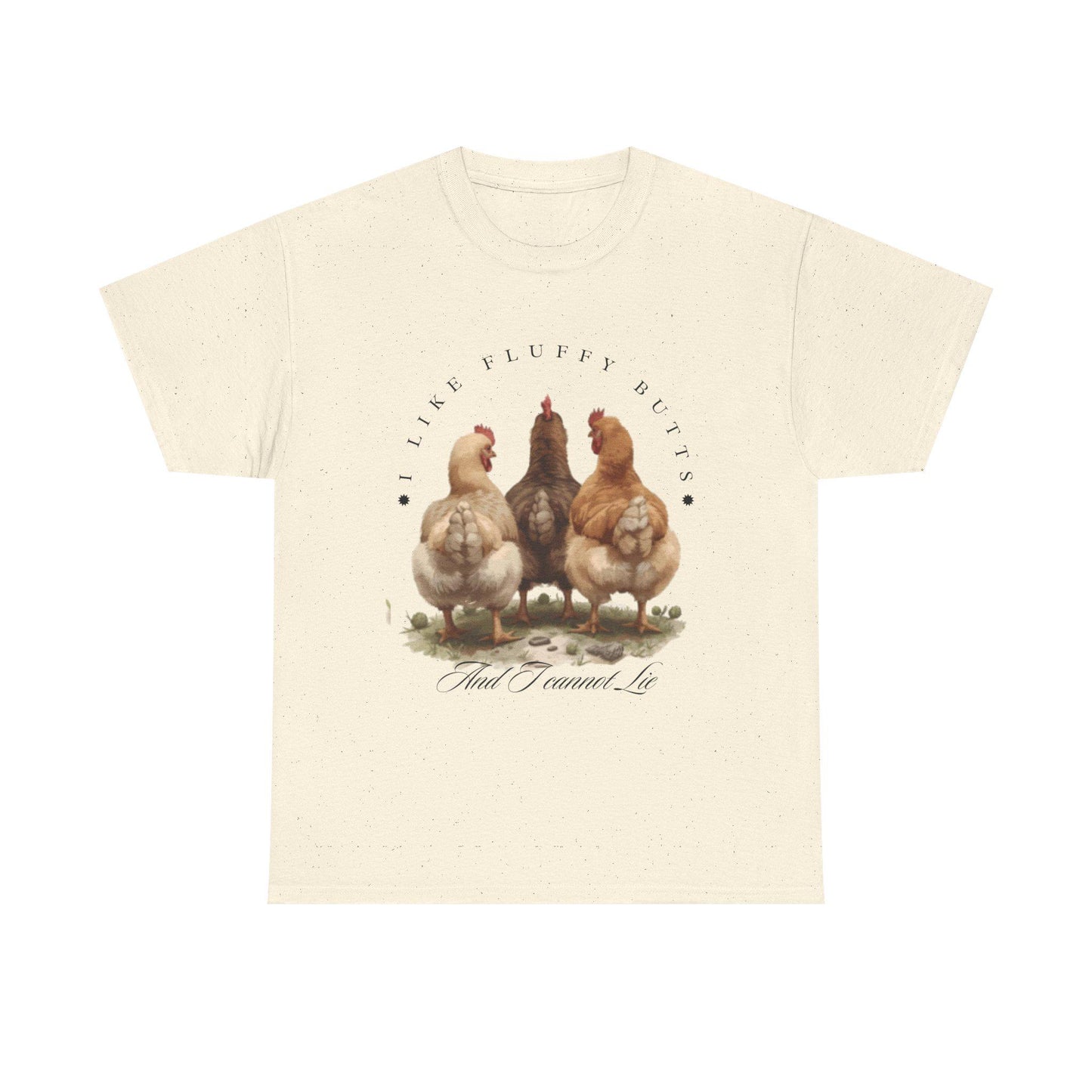 Funny Chicken Graphic Women's Tee, Fluffy Butts Quote Shirt, Chicken Lover Gift, Comfy Graphic T-Shirt, Animal Lover Top, Unisex Cotton Tee