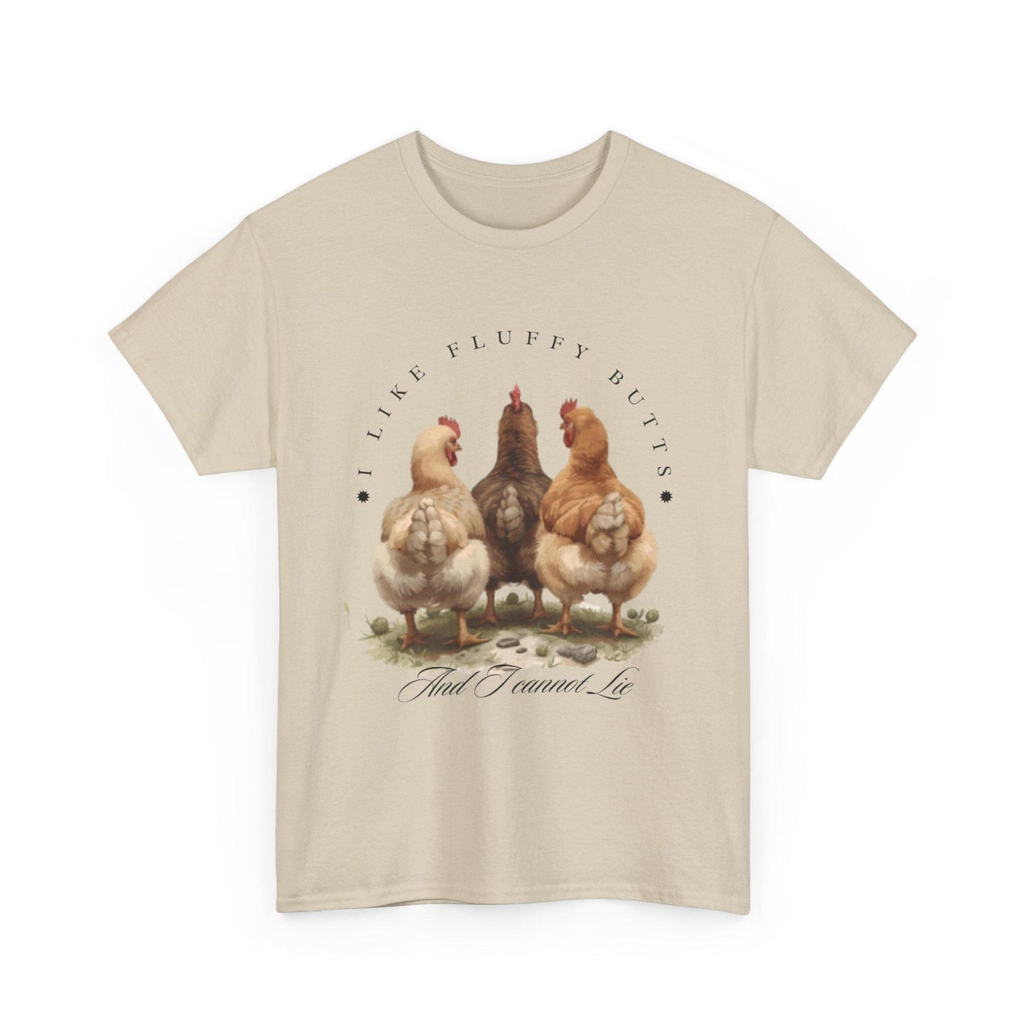 Funny Chicken Graphic Women's Tee, Fluffy Butts Quote Shirt, Chicken Lover Gift, Comfy Graphic T-Shirt, Animal Lover Top, Unisex Cotton Tee