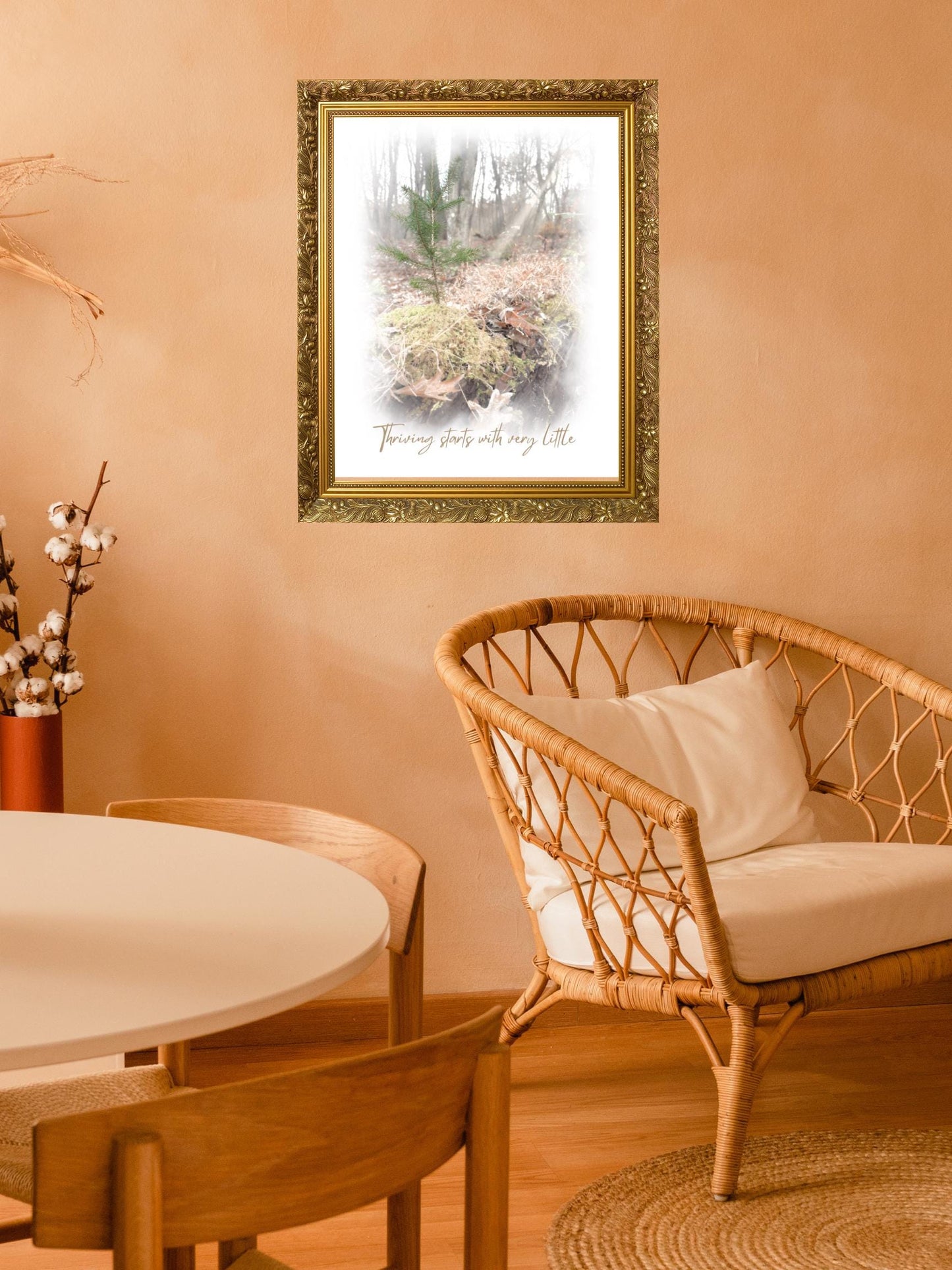 Thriving Starts with Little Digital Download Art Poster, Nature inspired inspirational printable wall art