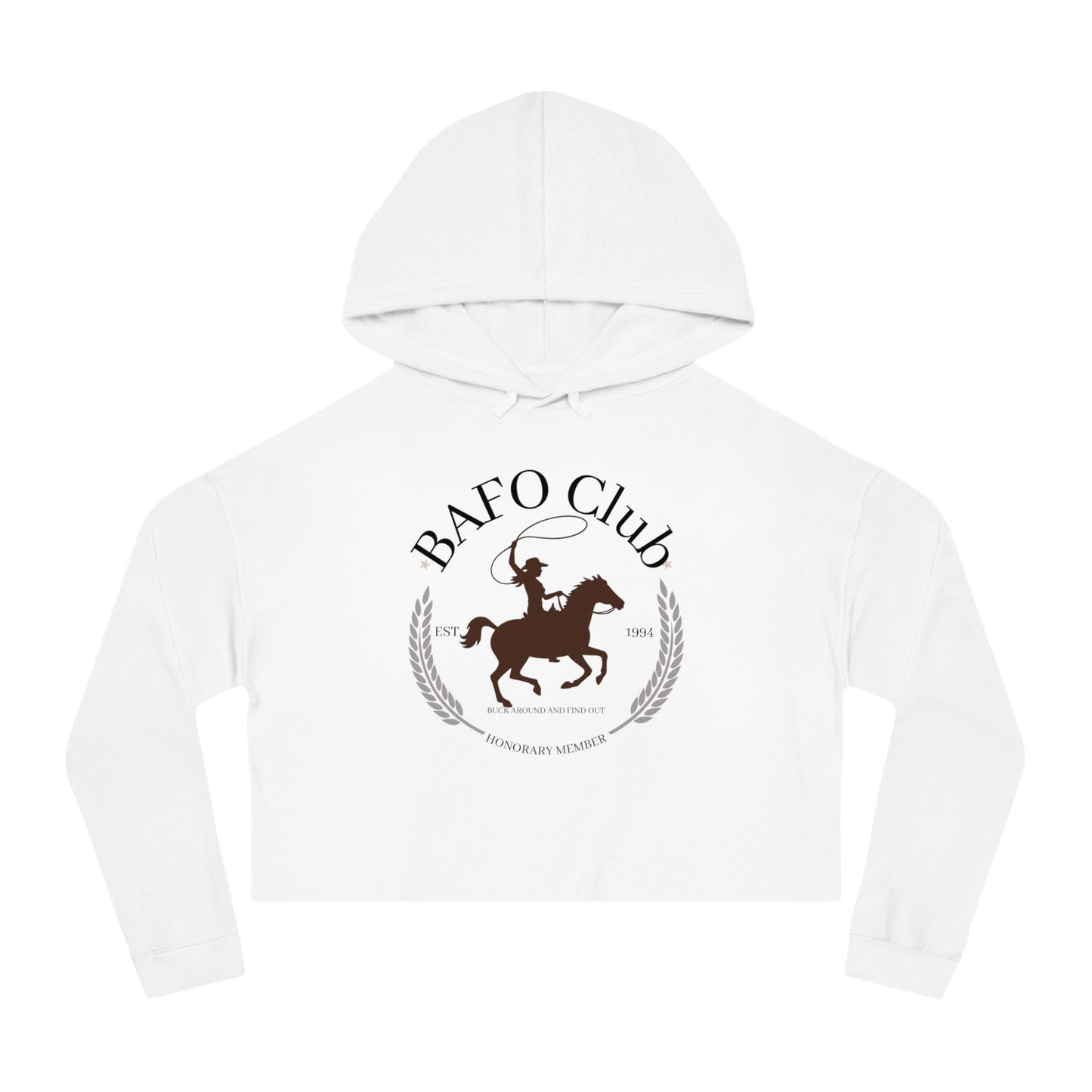 Buck Around and Find Out Equestrian Cropped Hoodie, Funny Horse Riding Sweatshirt, Women's Hoody, Equine Gift, Horse Lover Apparel